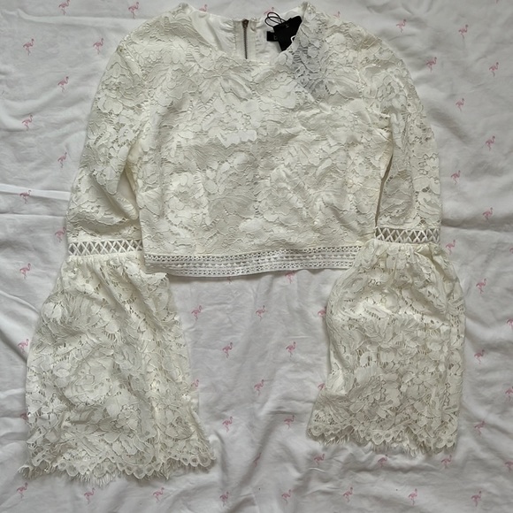 White lace crop top - Picture 1 of 5